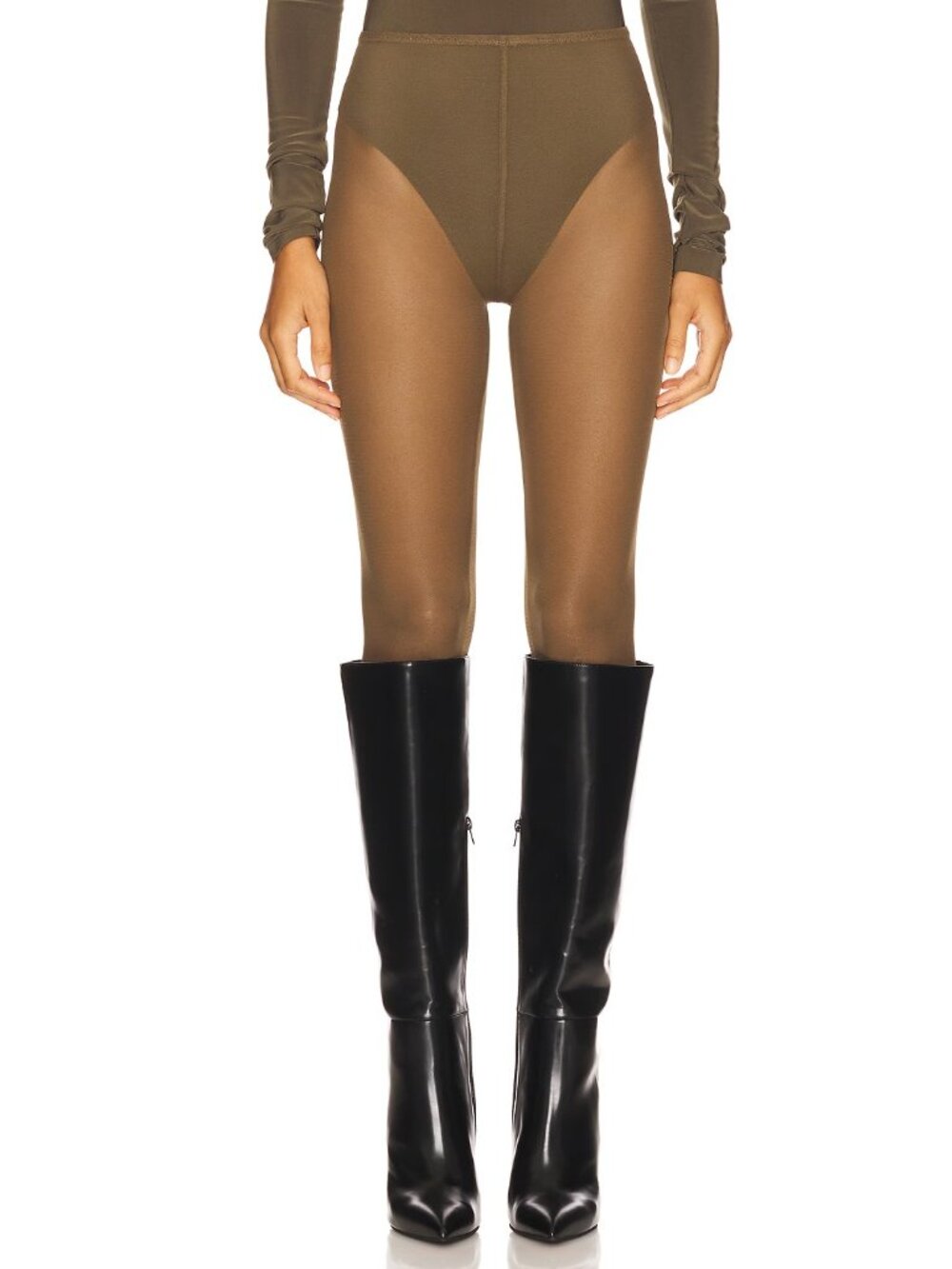 Norma Kamali Bark Legging with Footie, XS